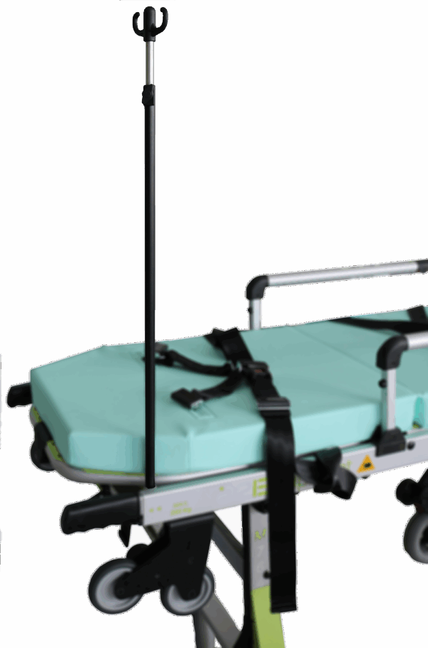 Support de perfusion pour brancard d’ambulance – Fixation stable Euromast – Image 2
